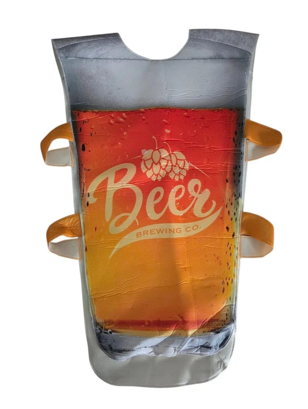 Oktoberfest Adult Pint Glass Beer Cosume | Fun Beer Pint Costume, Amber Yellow - Picture 4 of 5